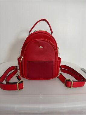 Little Rooms Red Mini Backpack Handbag UFO Logo Rare